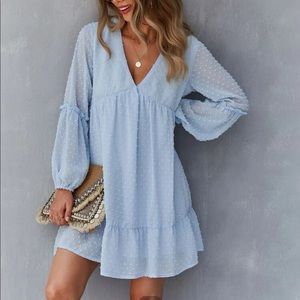 SALE!! Blue casual sun dress lightweight and cool